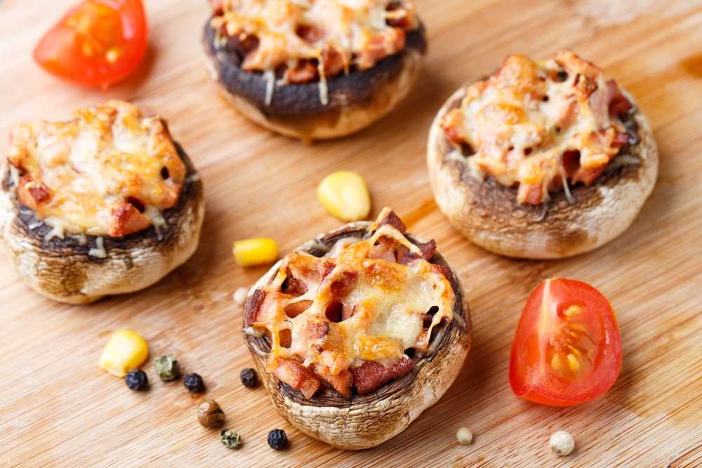 Instant Pot Ham and Cheese Stuffed Mushrooms - Corrie Cooks