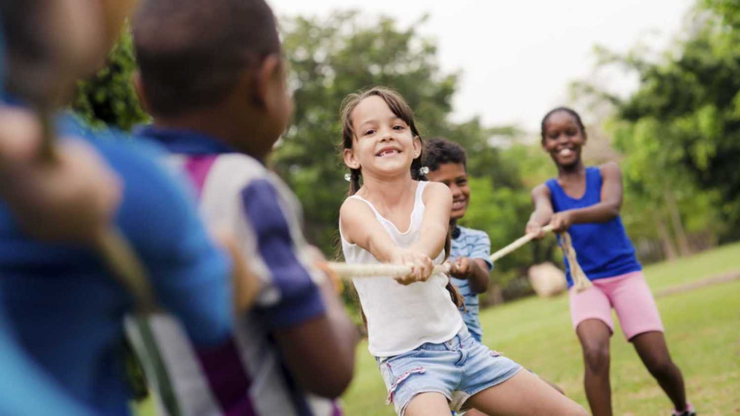 Kid playing outside