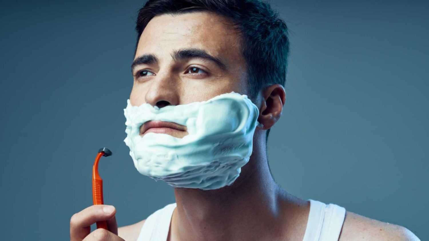 Man shaving