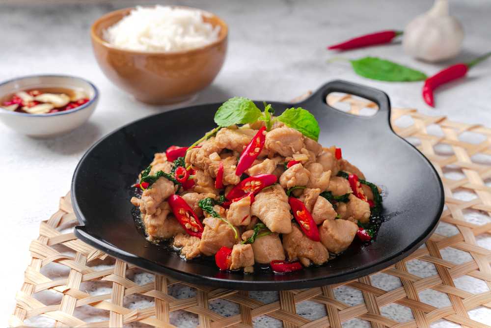 Thai Basil Chicken - The flavours of kitchen