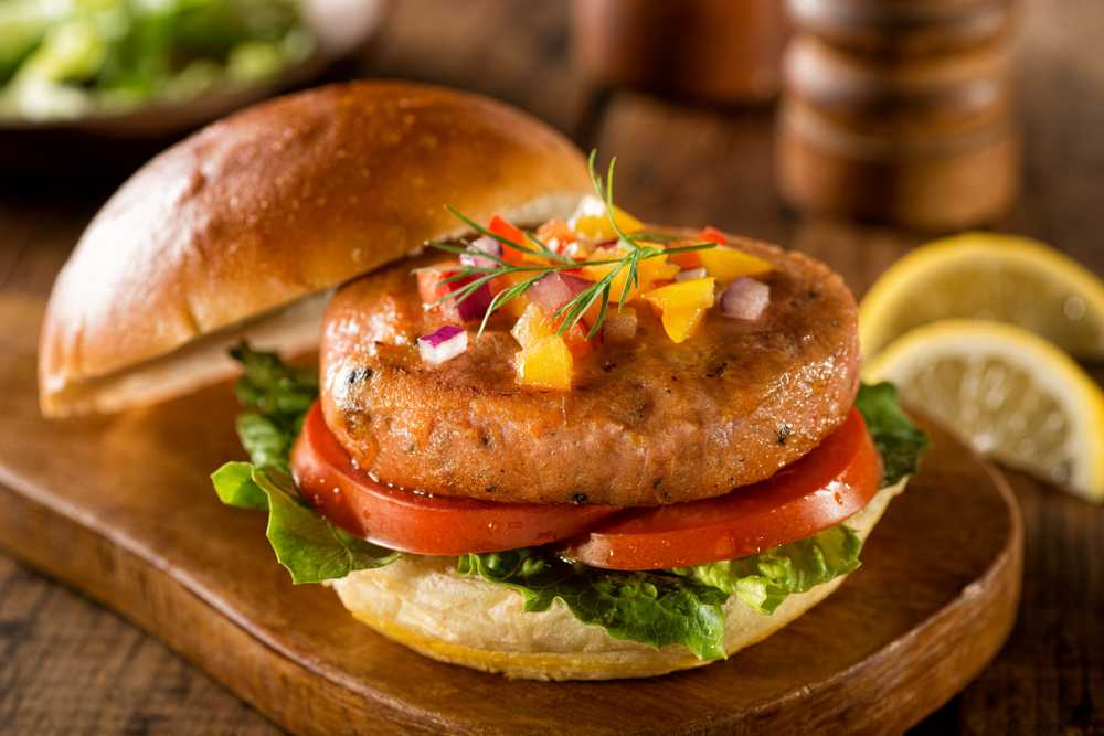 salmon burger