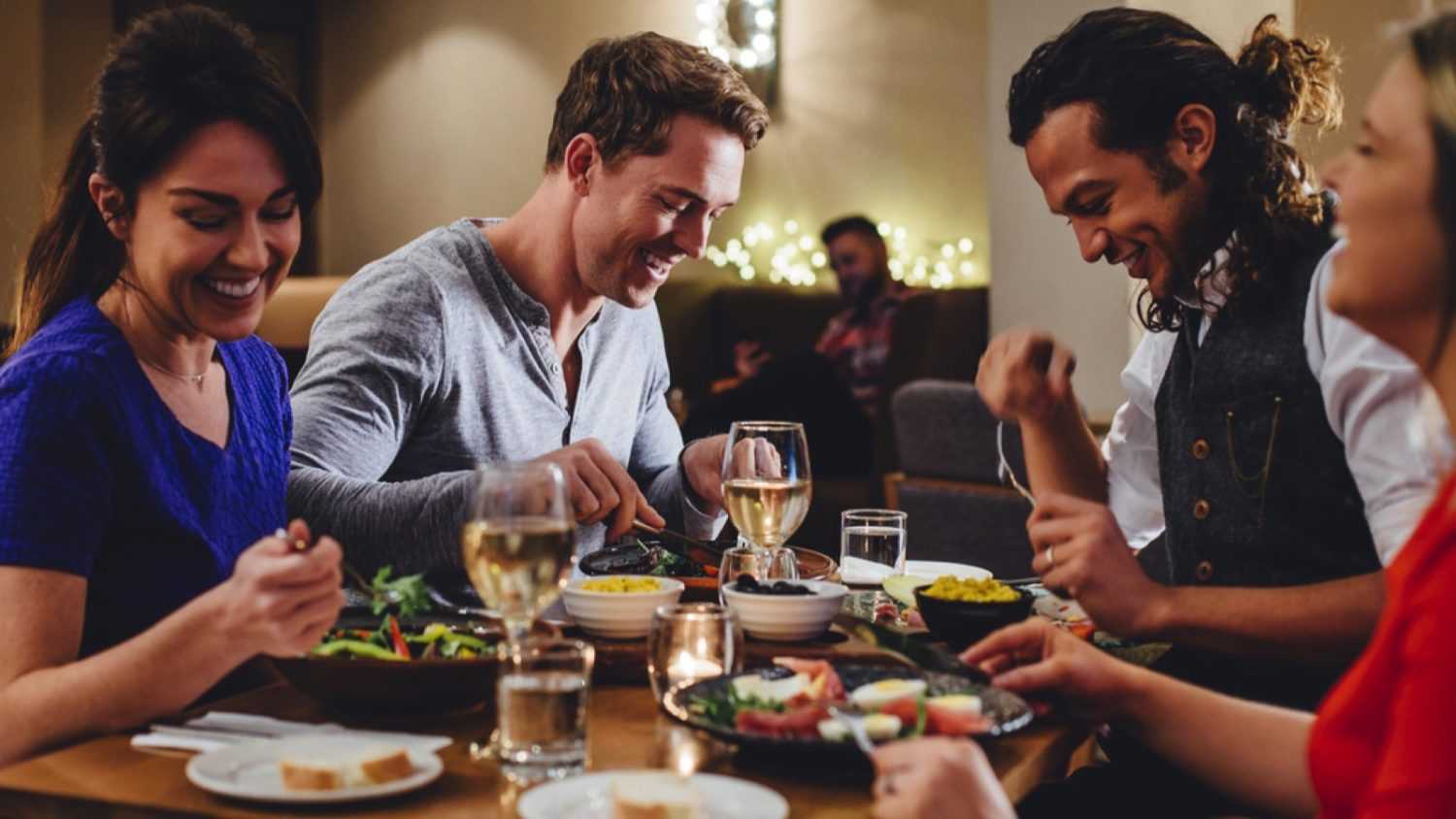 People eating in restaurant