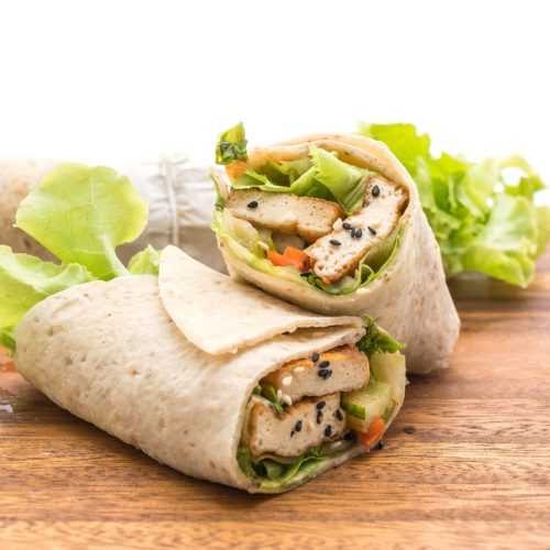 Buffalo Tofu Wrap - Corrie Cooks