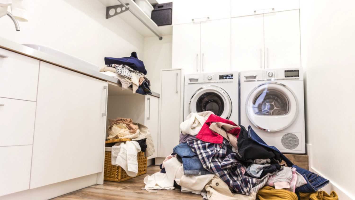 Messy Laundry Room