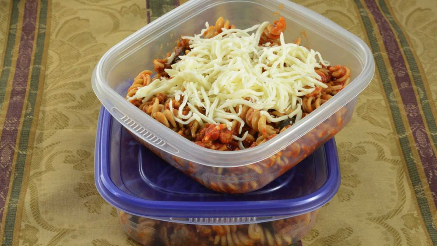 Leftover food stored in container