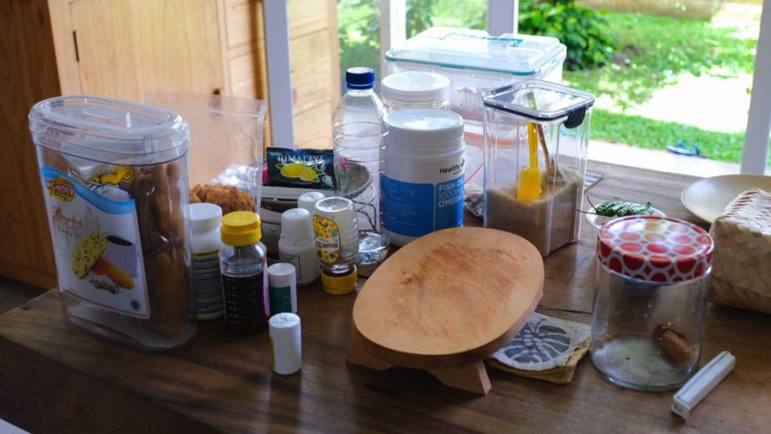 Messy kitchen space