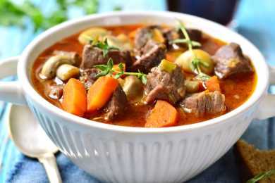 Beef Bourguigno soup