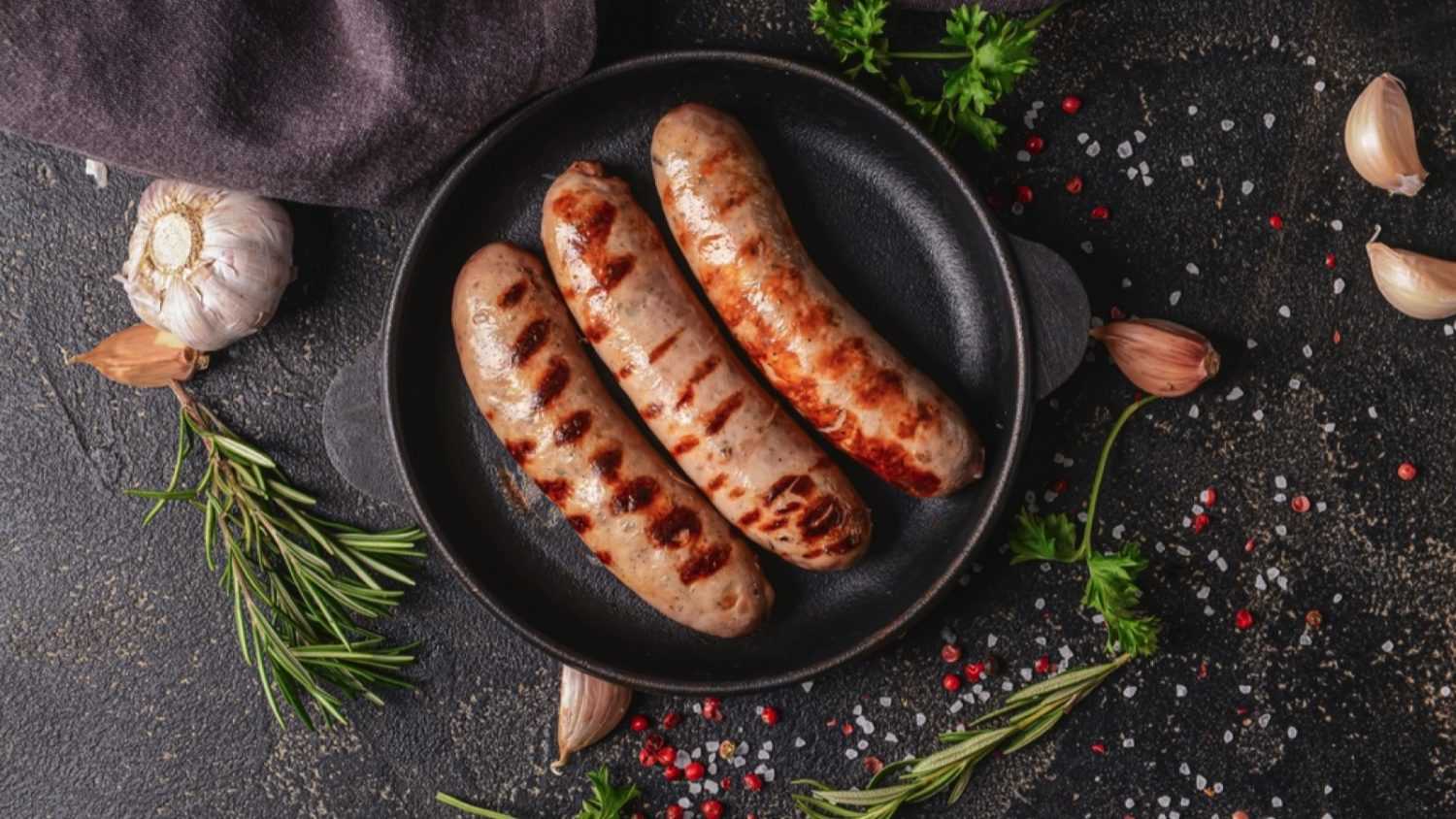 Grilled chicken sausage