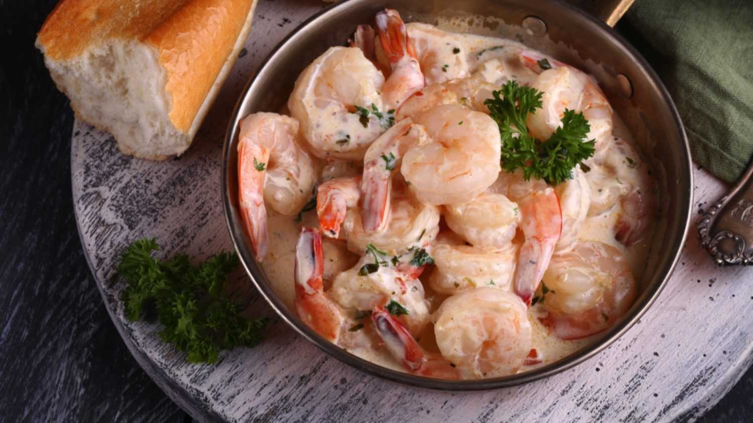 Shrimp in Garlic Cream Sauce