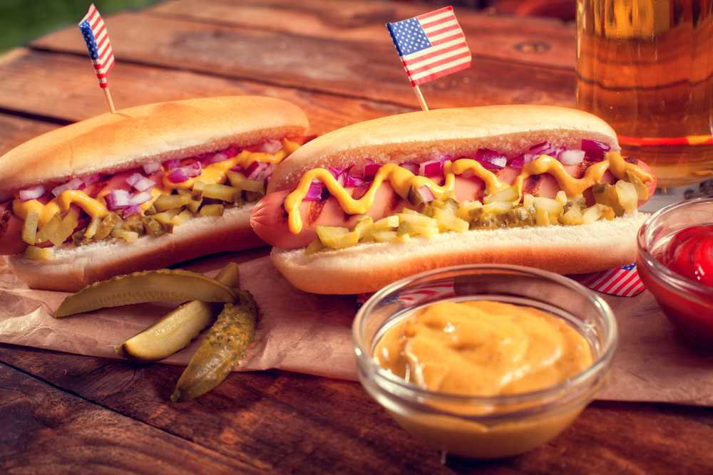 hotdogs american flag