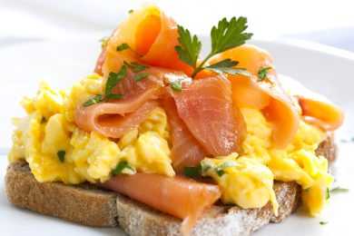 salmon scrambled eggs