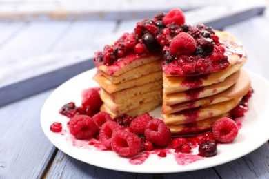 pancakes raspberry